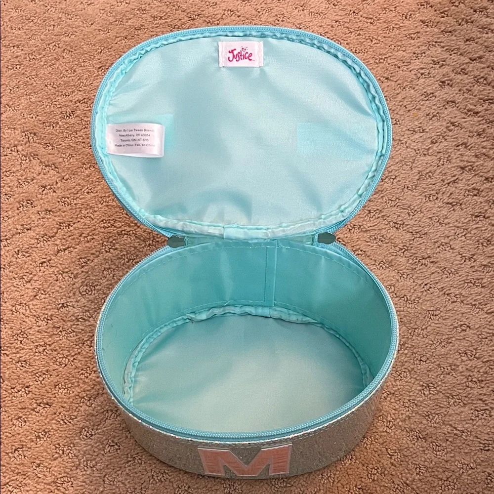 Justice Light Blue Makeup Bag